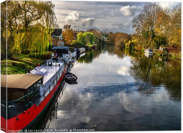 View Upriver From Whitchurch Bridge Canvas Print by Ian Lewis