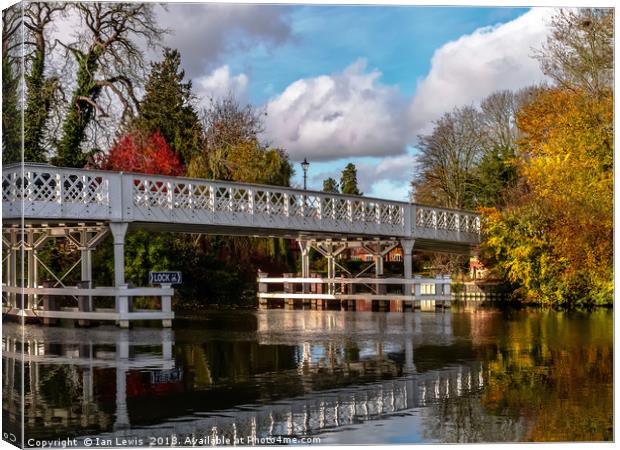 Autumn Colours At Whitchurch Bridge Canvas Print by Ian Lewis