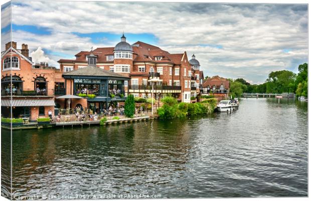 Thames Riverside At Eton Canvas Print by Ian Lewis