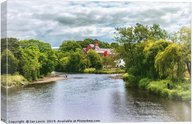 The River Derwent At Cockermouth Canvas Print by Ian Lewis