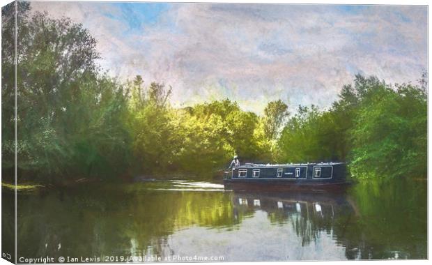 On The Avon A Digital Painting Canvas Print by Ian Lewis