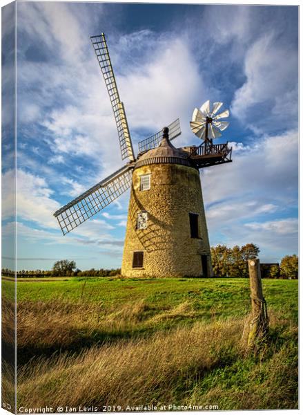 The Windmill At Great Haseley Canvas Print by Ian Lewis