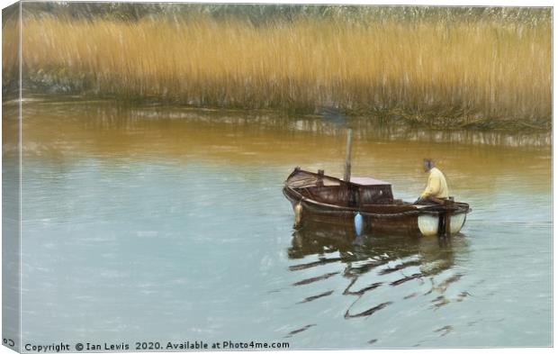 On The Alde Impressionist Style Canvas Print by Ian Lewis