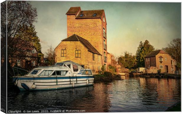 Approaching West Mills Newbury Canvas Print by Ian Lewis