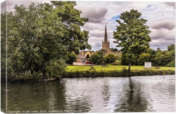 Across The Thames At Lechlade Canvas Print by Ian Lewis