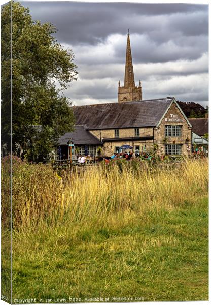 Lechlade From The Thames Path Canvas Print by Ian Lewis
