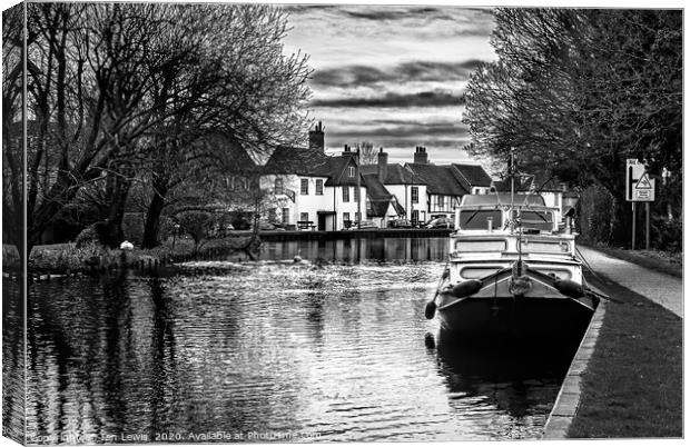 West Mills by the Kennet and Avon Canvas Print by Ian Lewis