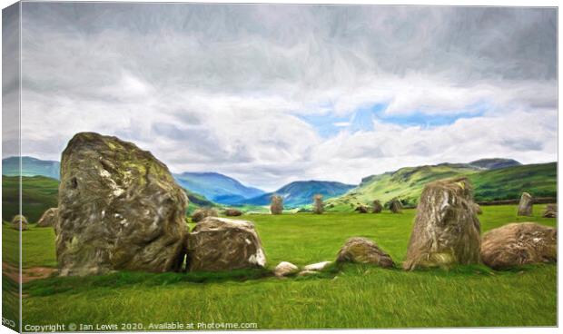 View From Castlerigg as Impressionist Art Canvas Print by Ian Lewis