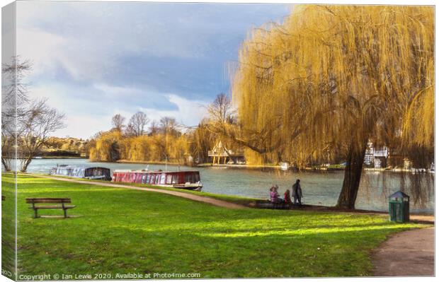 By The Thames At Cookham Canvas Print by Ian Lewis