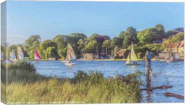 Sailing On The Thames Canvas Print by Ian Lewis