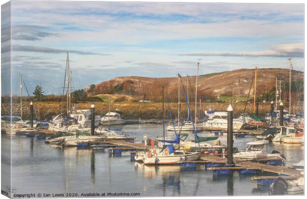 The Marina At Conwy Canvas Print by Ian Lewis