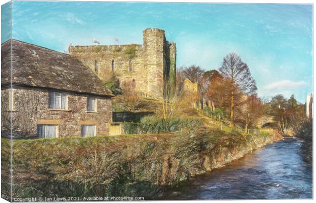 Brecon Castle Canvas Print by Ian Lewis