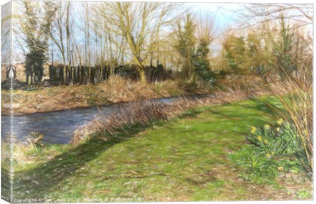 Springtime By The River Kennet Canvas Print by Ian Lewis