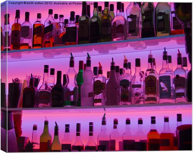 bar bottles Canvas Print by keith sutton