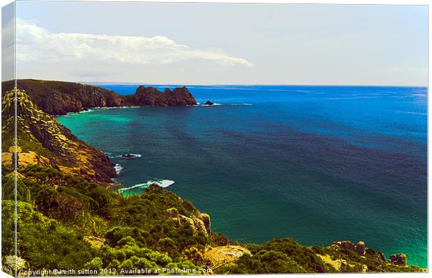 porthcurno Canvas Print by keith sutton