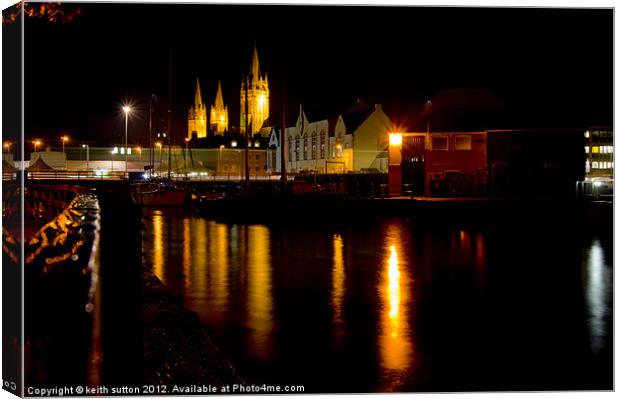 truro at night Canvas Print by keith sutton