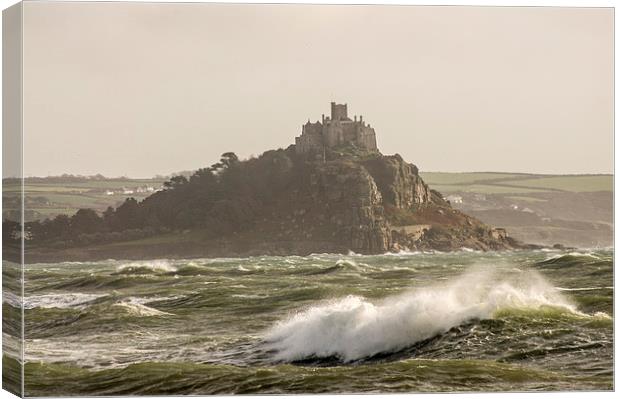  stormy sea at the mount Canvas Print by keith sutton