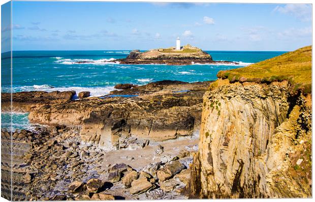   Godrevy island Canvas Print by keith sutton