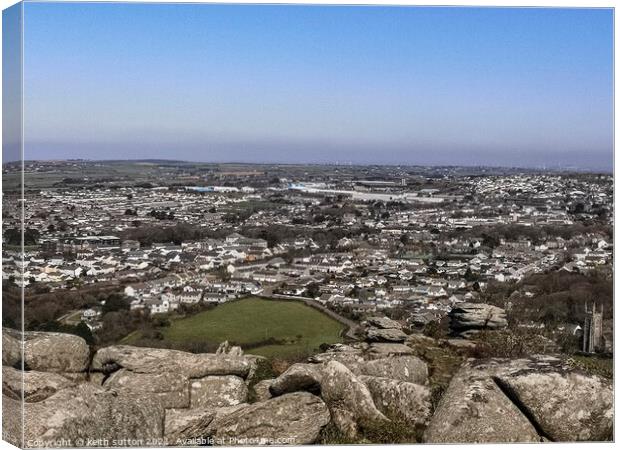 over redruth Canvas Print by keith sutton