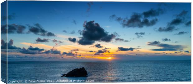 Sunset from Pentire Headland Canvas Print by Dave Cullen