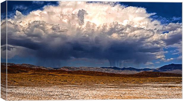 Death valley Thundercloud Canvas Print by Paul Fisher