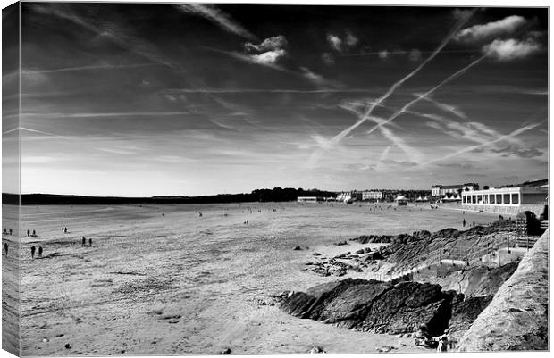 Barry Island beach Canvas Print by Andrew Richards