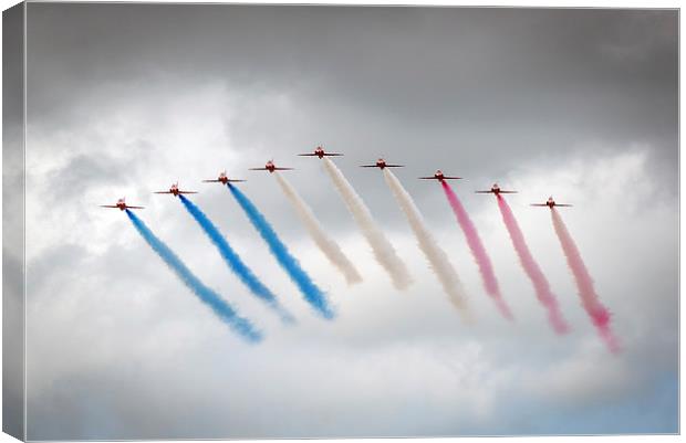  Red Arrows Canvas Print by Andrew Richards