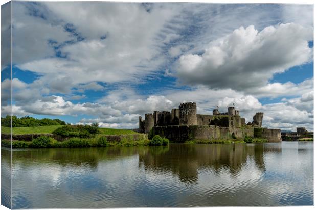 Caerphilly Castle Canvas Print by Andrew Richards