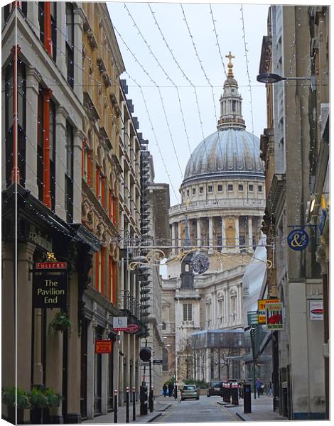 St Pauls Cathedral Canvas Print by Noreen Linale