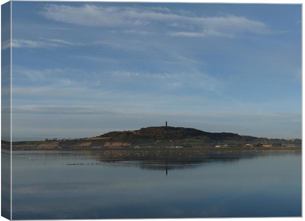Reflection Of Scrabo Canvas Print by Noreen Linale