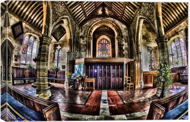 inside chiddingstone church Canvas Print by kim Reeves