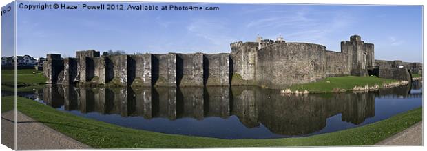 Caerphilly Castle Canvas Print by Hazel Powell