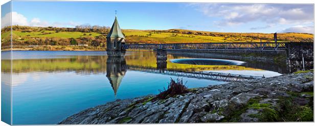 Pontsticill Reservoir Panorama Canvas Print by Hazel Powell