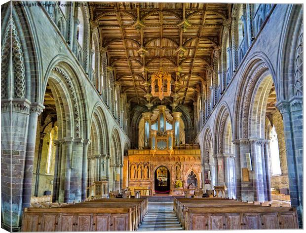  Inside St Davids Cathedral Canvas Print by Hazel Powell