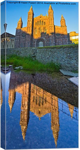  St Davids Cathedral Reflections Canvas Print by Hazel Powell