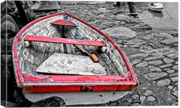 Abandoned Rowing Boat Canvas Print by Hazel Powell