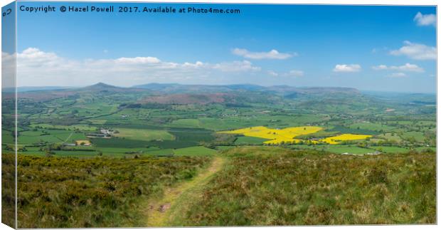 View of Sugar Loaf from Skirrid Fawr Canvas Print by Hazel Powell