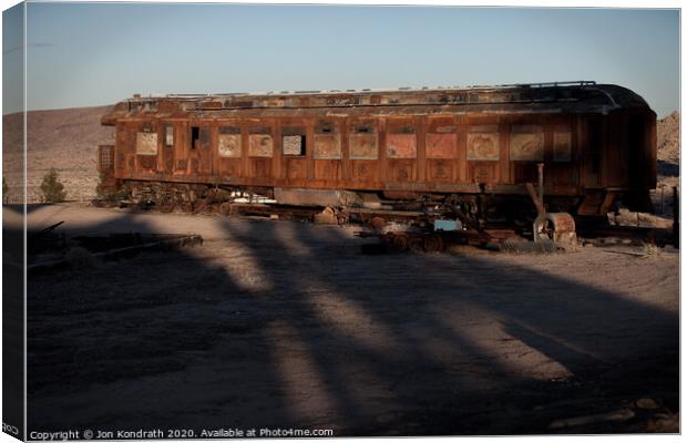 Abandoned Train Car Canvas Print by Jon Kondrath