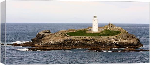 Godrevy Lighthouse Cornwall Canvas Print by Marilyn PARKER