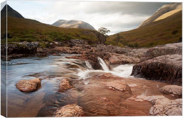 Etive Falls Canvas Print by carl barbour canvas