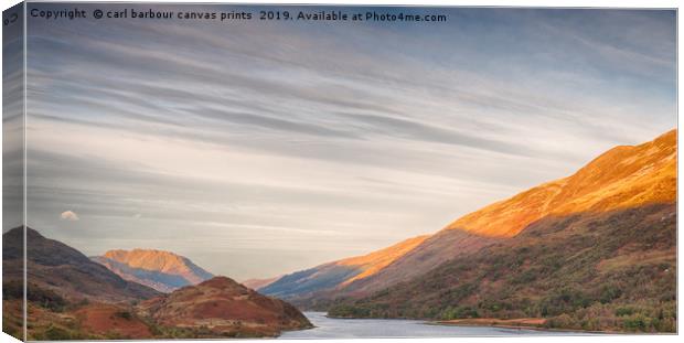 Kinlochleven almost sunrise Canvas Print by carl barbour canvas