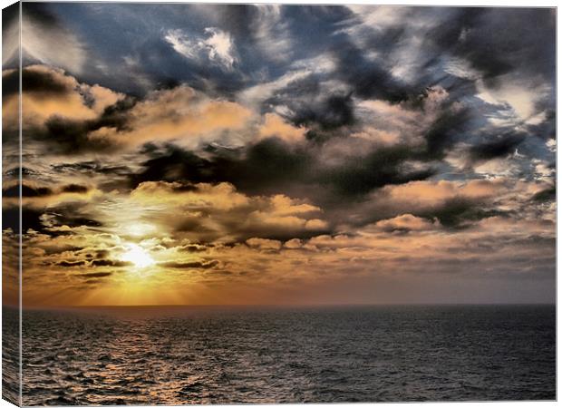 Dramatic Seaset Canvas Print by mark humpage