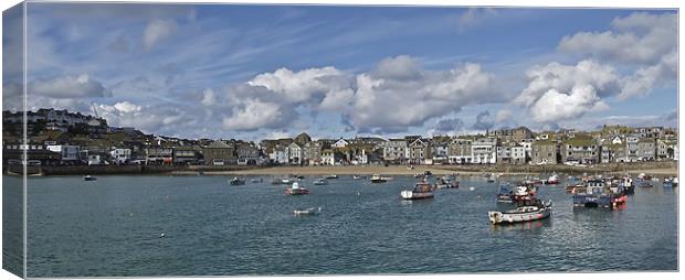 St Ives, Cornwall panorama Canvas Print by mark humpage