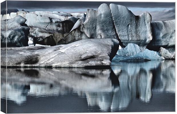 Glacial iceberg Reflection Canvas Print by mark humpage