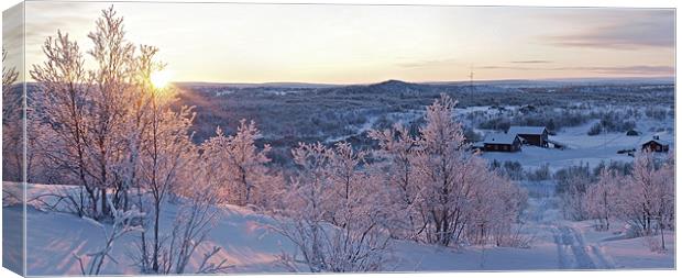 Sunrise Frozen Canvas Print by mark humpage