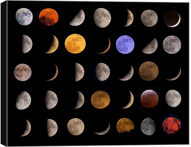  Colours of the Moon Canvas Print by mark humpage