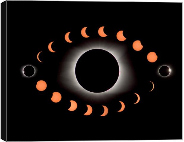 Solar Eclipse Montage Canvas Print by mark humpage
