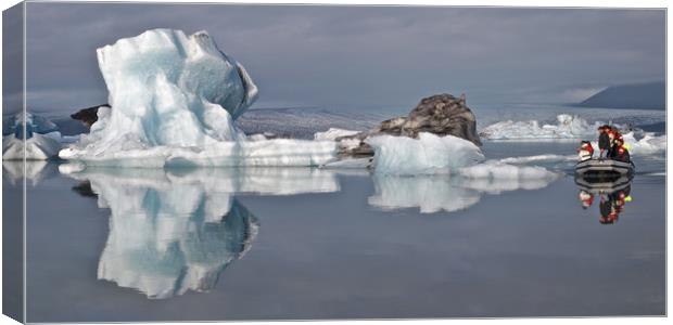 Iceland Iceberg reflection Canvas Print by mark humpage
