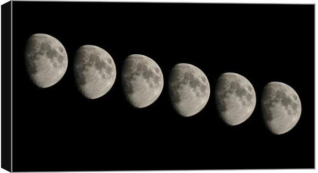 Moon phase composite Canvas Print by mark humpage