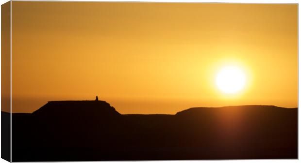 Golden sunrise in desert Canvas Print by mark humpage